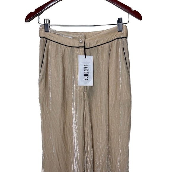 New Sleeping With Jacques VELVET BOTTOM Pants in SAND sz 1 US 4 - Picture 3 of 12